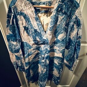 H&M Conscious Blue and White Dress